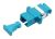 OM3 Fiber Mellemled SC/SC Simplex Aqua